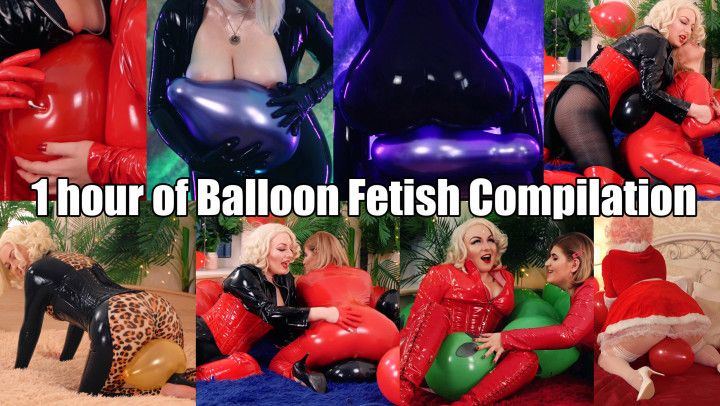 1 hour of Balloon Fetish Compilation