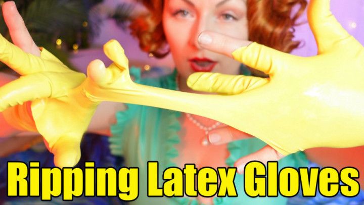 Ripping Latex Rubber Gloves