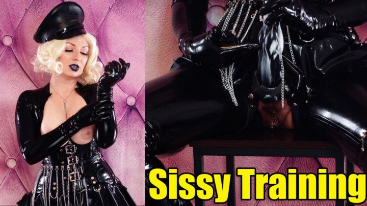 Sissy Training From Latex Mistress, you are chastity slut