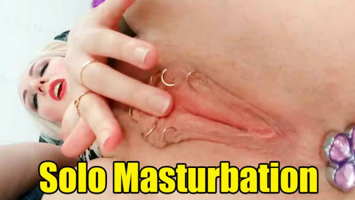 Solo Masturbation with Anal Plug and Pierced Pussy