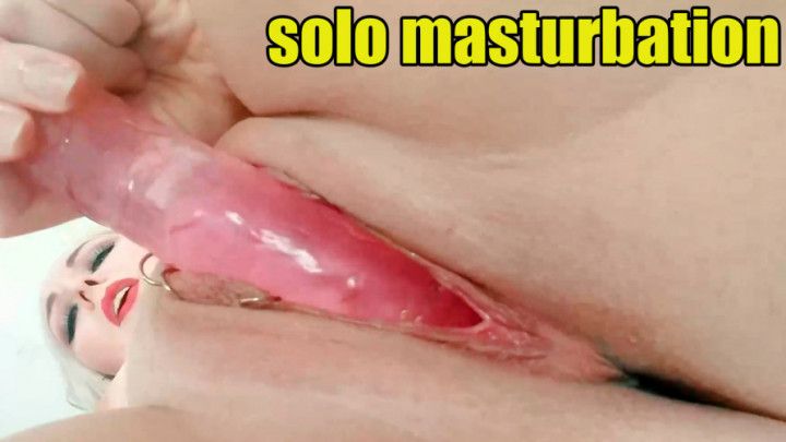 Pink Pierced Pussy Masturbation