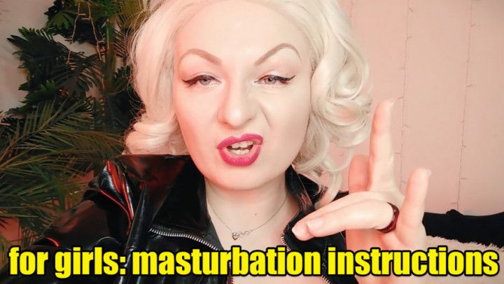 for girls: masturbation instructions