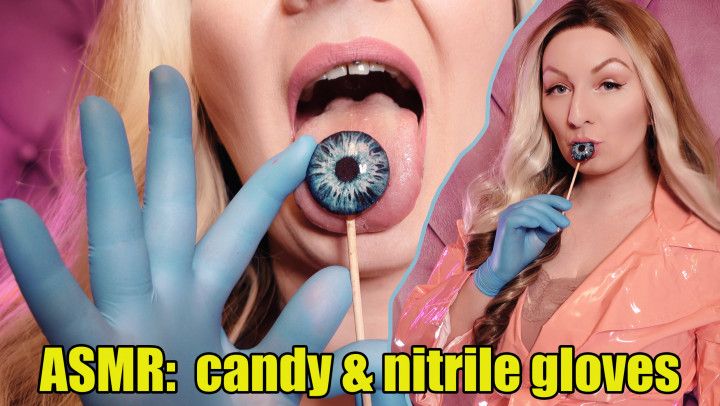 Blue Nitrile Gloves and Lollipop