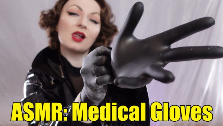 ASMR: nitrile medical gloves