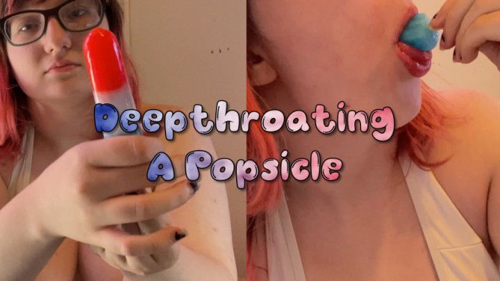 Sloppy Handjob &amp; Deepthroating Blowjob to Popsicle