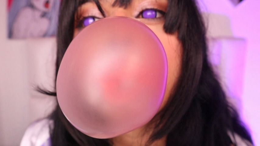 JOI: Hinata facial blowing bubbles