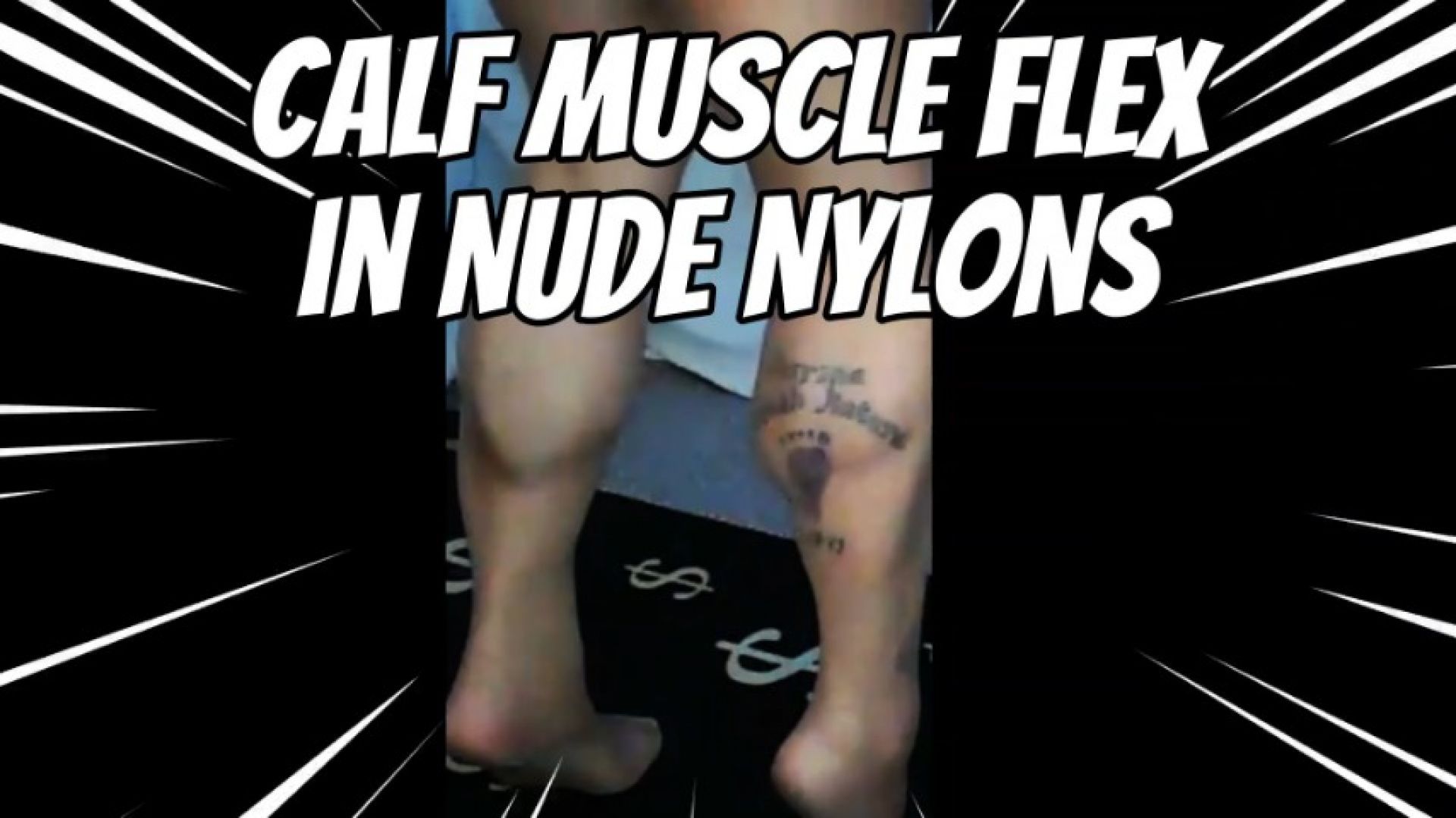 Calf Muscle Flex in Nude Nylons 2