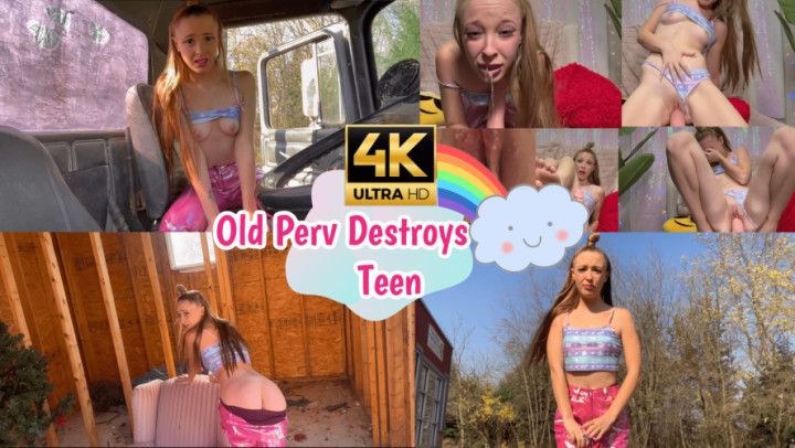 Old Perv Destroys  Teen