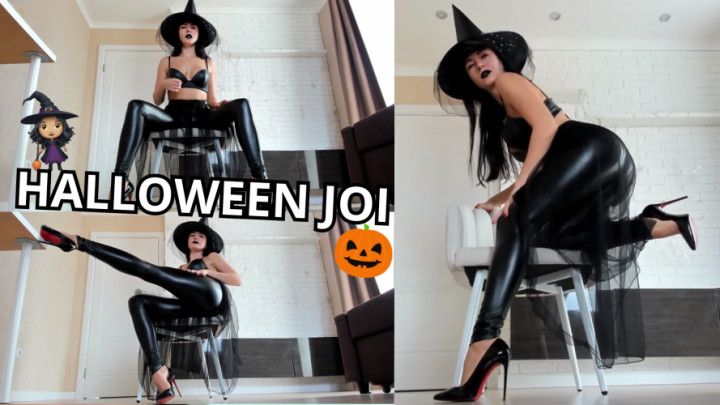 Halloween witch edging, JOI, gooning live stream, cum countd