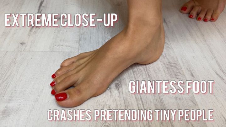 Extreme close-up: Giantess foot 4K