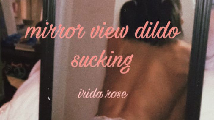 Mirror View Dildo Sucking