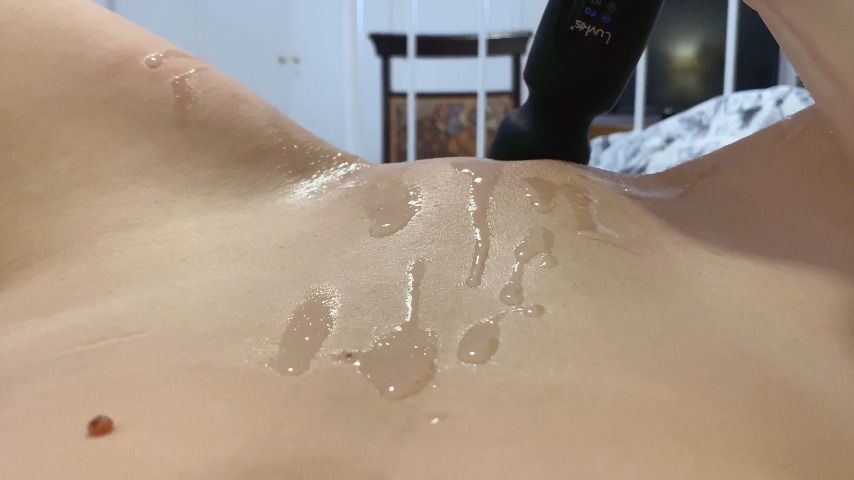 Masturbating while covered in cum