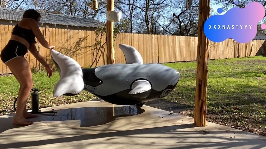 Outdoor Steam Stretching BIG Whale