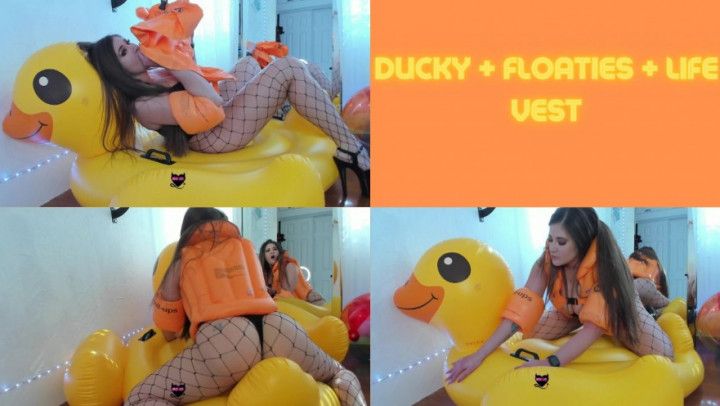 Arm Floaties + Ducky Pool Toy Non-Pop