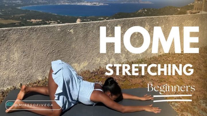 Home stretching workout sexy dress