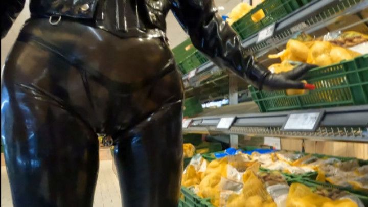 Shopping in Ass Latex Piercings Out P2