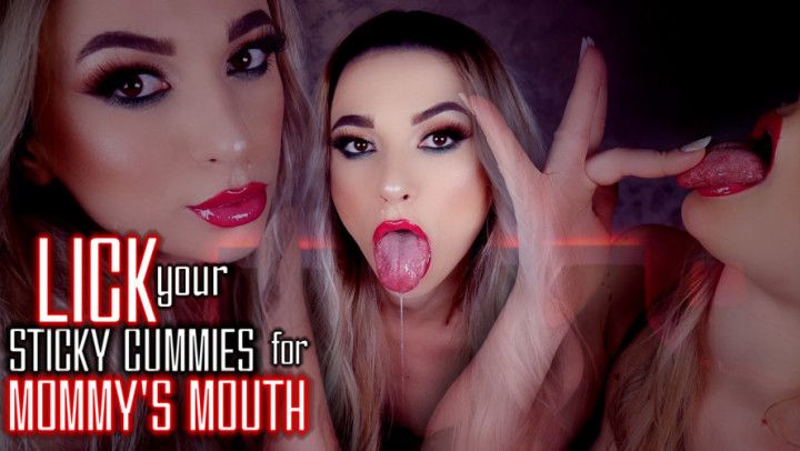 Lick Your Sticky Cummies For Step-Mommys Mouth