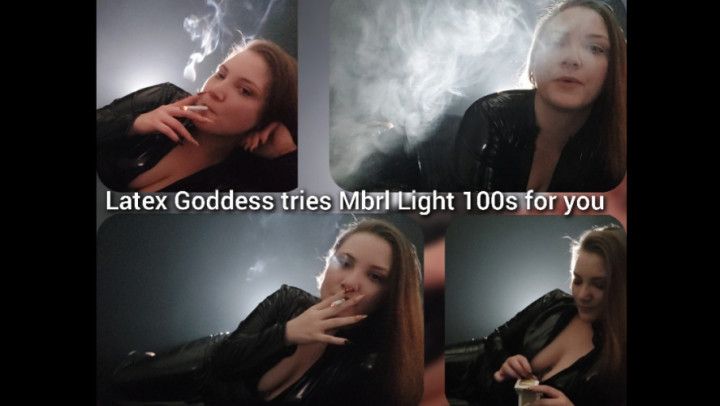 Latex Goddess tries Mbrl light 100s for you