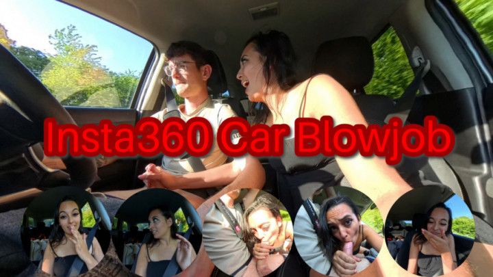 Car Blowjob Filmed on Insta360
