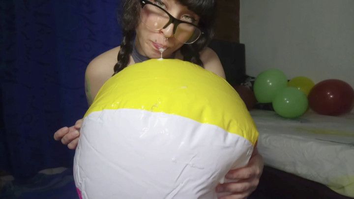 BLOW , SPIT AND FUCK A BEACH BALL