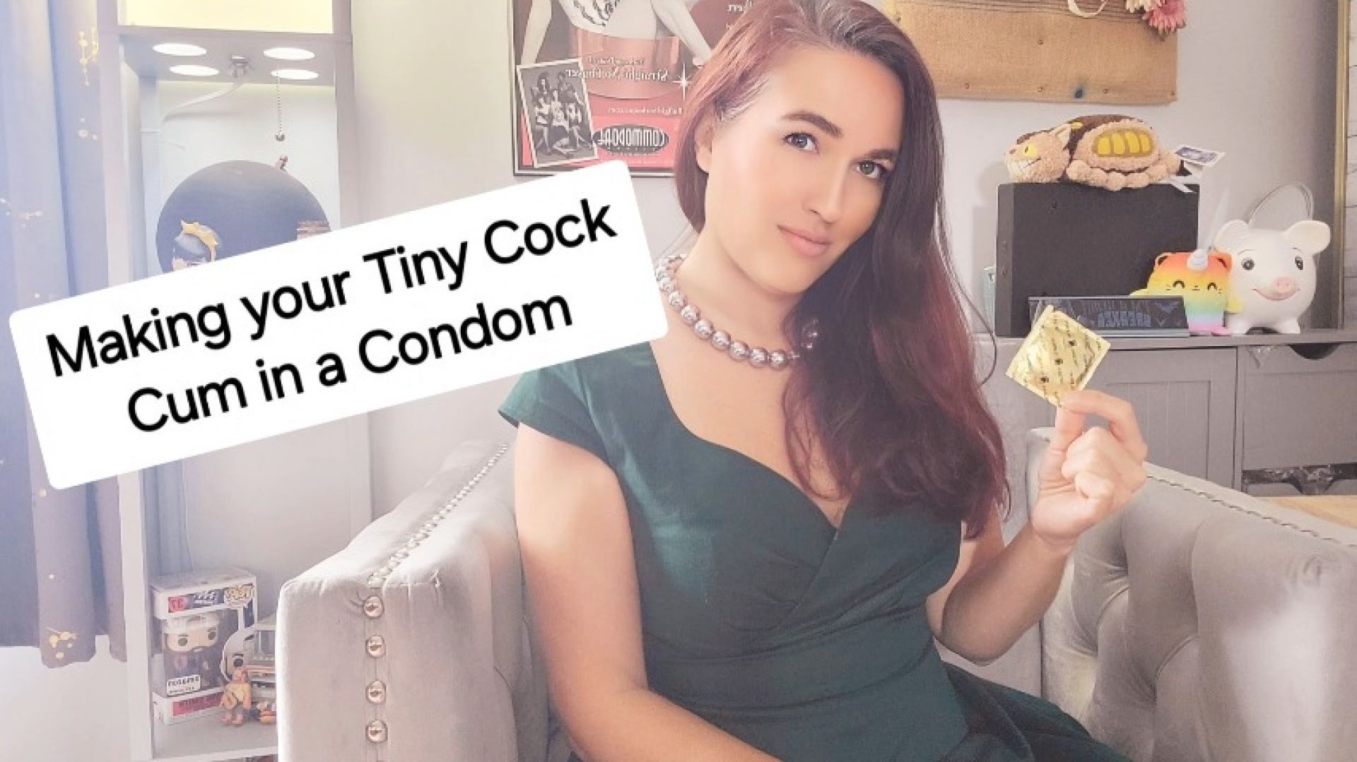 Making your tiny cock cum in a condom