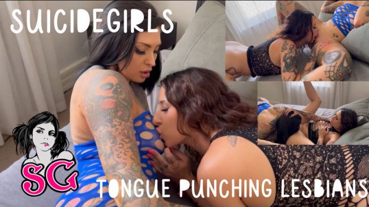 SuicideGirl Model Tongue Punching Lesbians