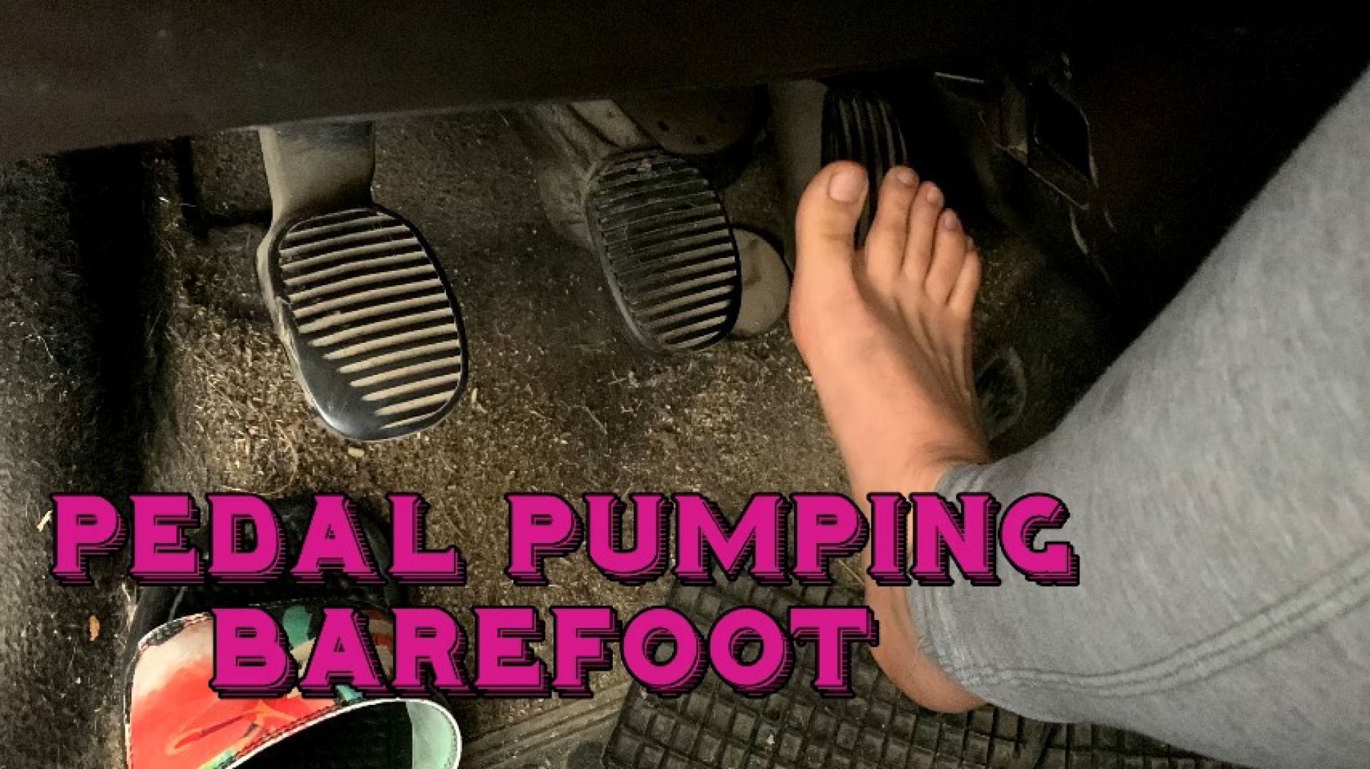 compilation pedal pumping barefoot and in slippers