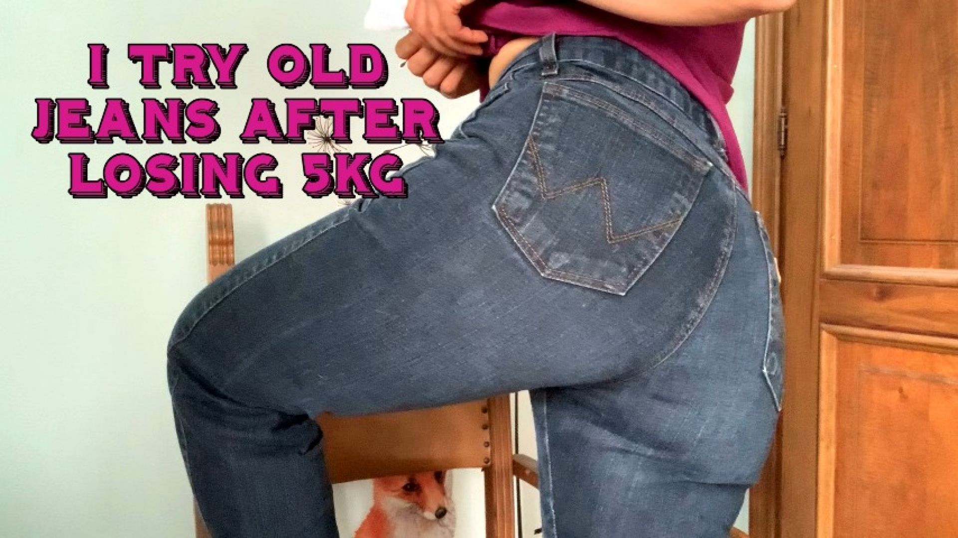 I try on a pair of size 29 jeans after losing 5kg