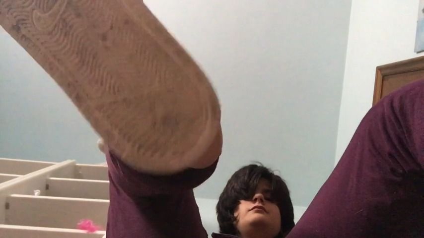 giantess dangling with her huge slipper