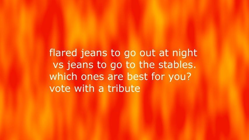 flared jeans to go out at night vs jeans