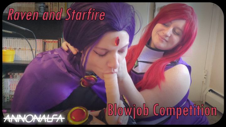 Raven and Starfire Blowjob Competition