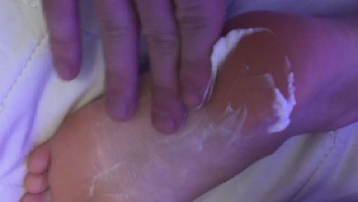 Up Close Foot Massage with Lotion
