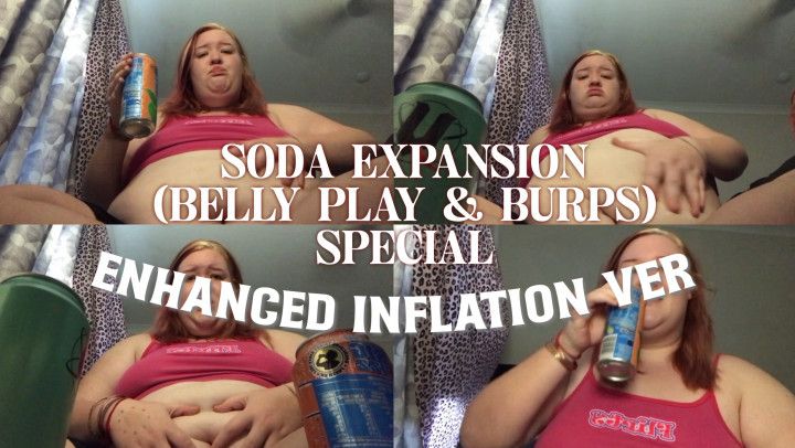 gassy soda chug, belly play &amp; INSANE belly expansion