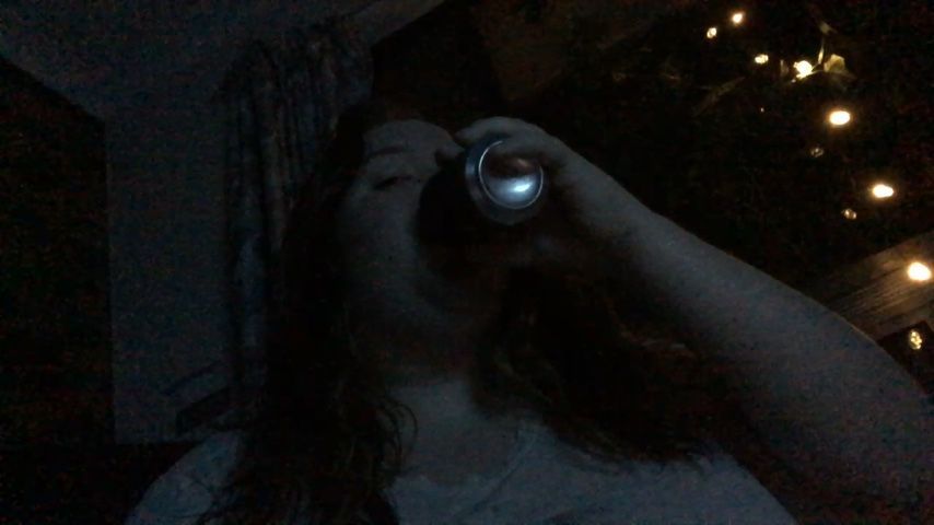 chugging an alcoholic cider + burping