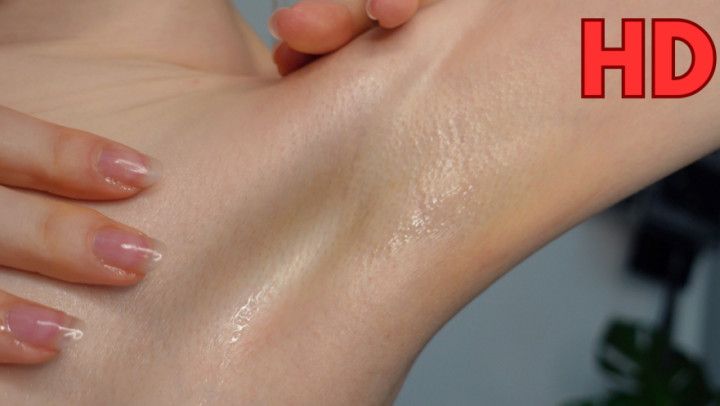 Oily Armpit Extreme Close Up HD