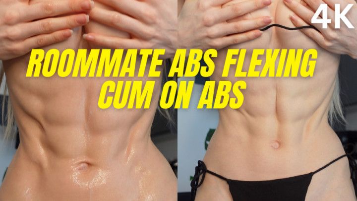 Roommate ABS FLEXING Cum On Abs 4K