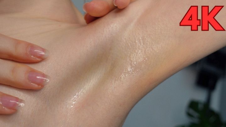 Oily Armpit Extreme Close Up 4K