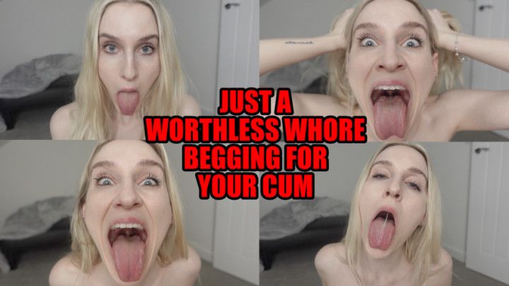 Worthless Whore Begging for Your Cum JOI