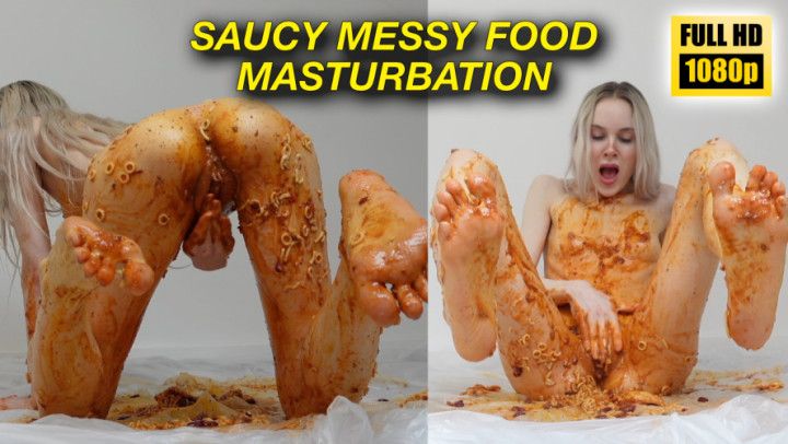 Saucy Messy Foods Masturbation HD