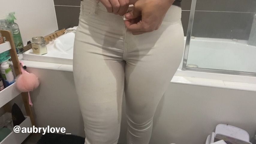 Jeans wetting/bath masturbation