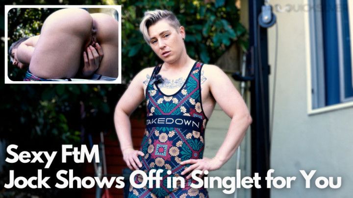 Sexy FtM Jock Shows Off in Singlet for You JOI