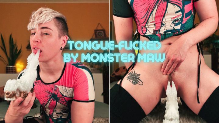 Short Hair Babe Tongue-fucked By Monster