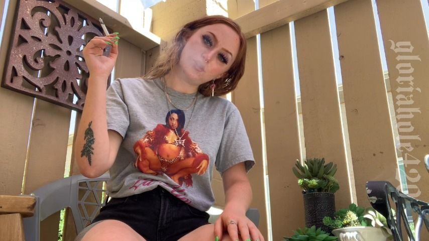 chainsmoking redhead