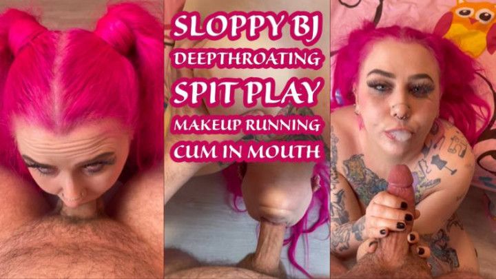 Sloppy, intense deepthroating