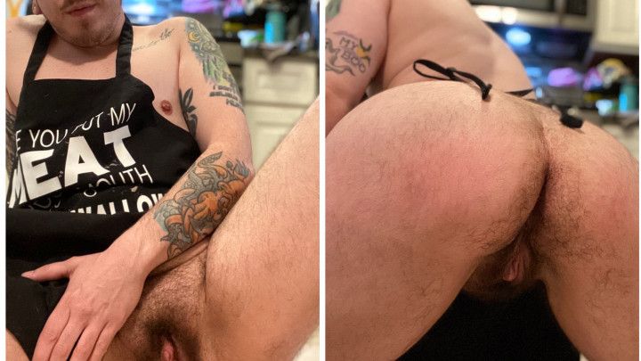 FTM Spanking &amp; Squirting in the Kitchen