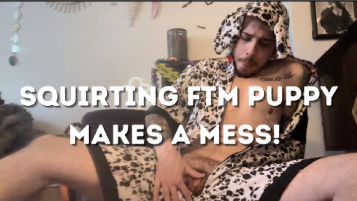 Squirting FTM Puppy Makes A Mess