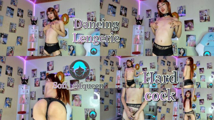 Dancing with lengerie big hard cock