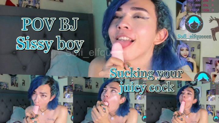 POV BJ sissy boy sucking your cock