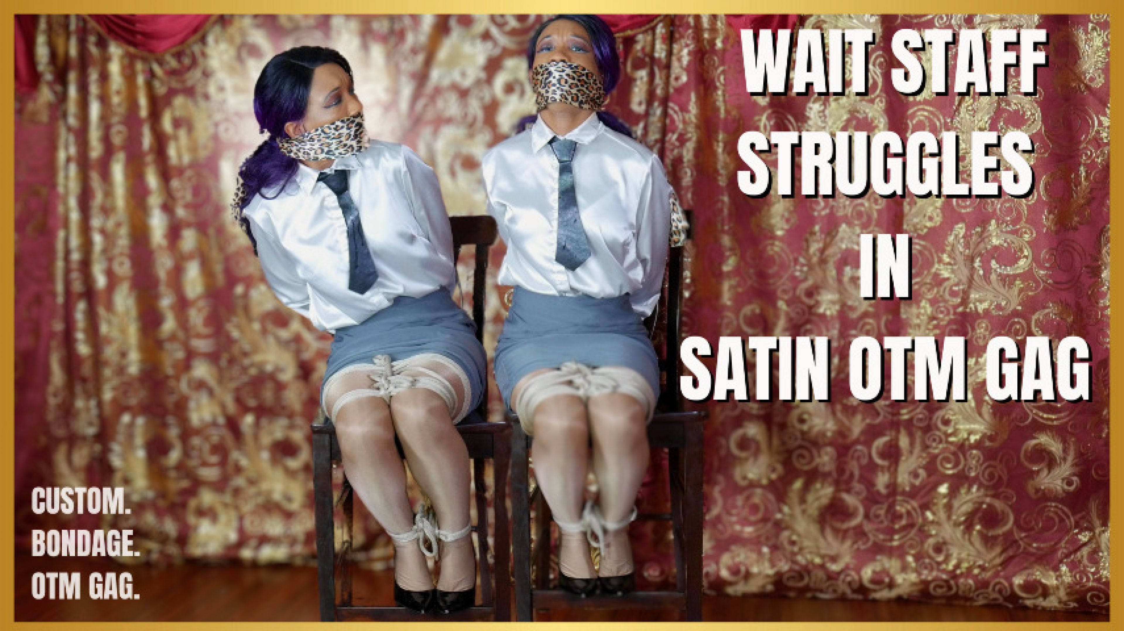 Wait Staff Struggles In Satin OTM Gag - PT 1