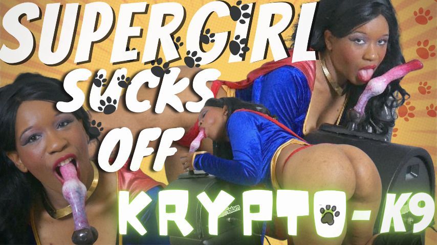 SuperGirl Sucks Off Krypto-K9